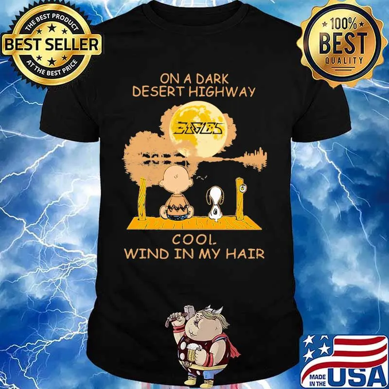 Charlie brown and snoopy eagles on a dark desert highway cool wind in my hair shirt