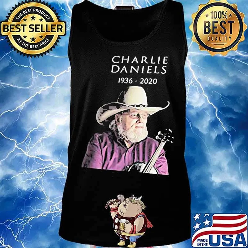 Charlie daniels playing guitar 1936 2020 s Tank top