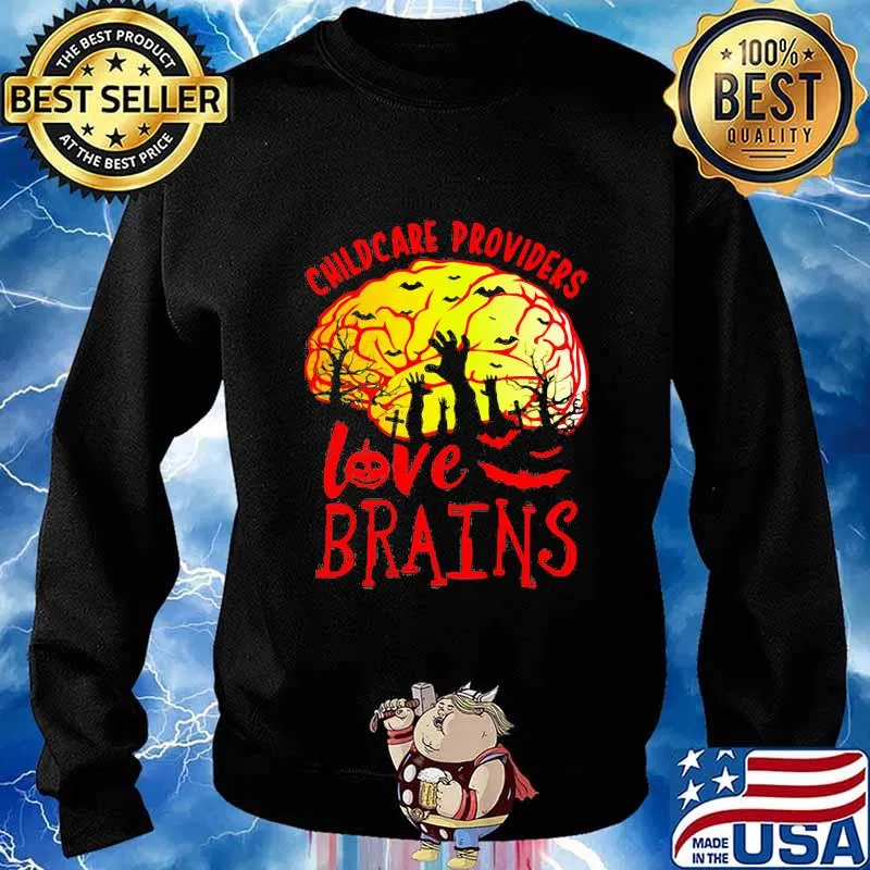 CHILDCARE PROVIDERS LOVE BRAINS HALLOWEEN SHIRT Sweater
