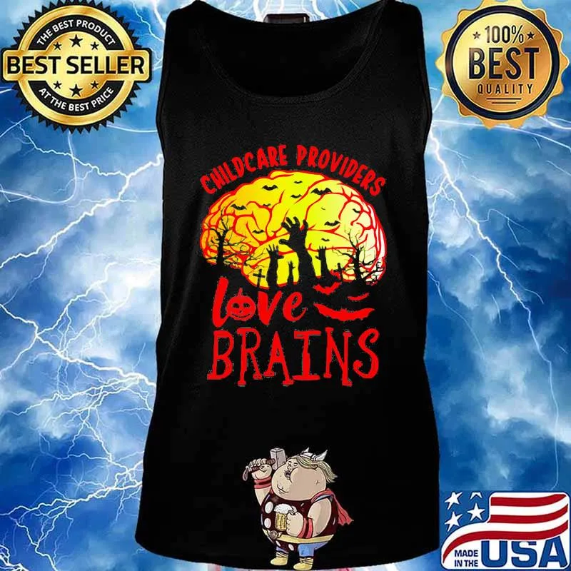CHILDCARE PROVIDERS LOVE BRAINS HALLOWEEN SHIRT Tank top