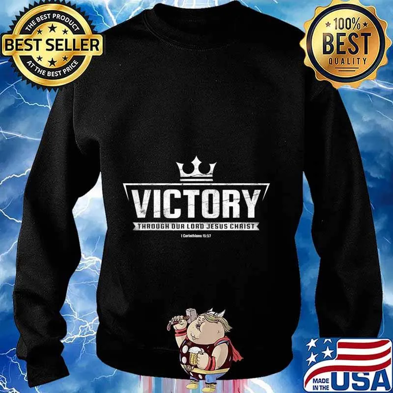 Christian Tshirt Women Men Victory In Jesus Bible Verse T-Shirt Sweater