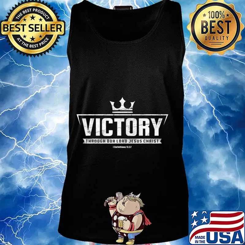 Christian Tshirt Women Men Victory In Jesus Bible Verse T-Shirt Tank top