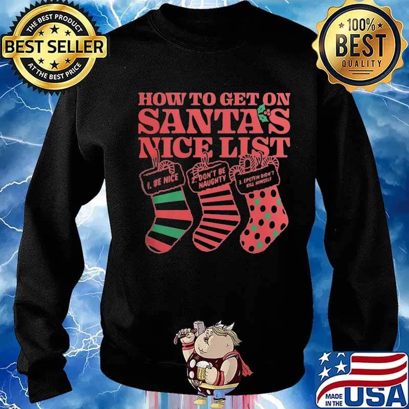 Christmas how to get on santa's nice list be nice don't be naught estein didn't kil himself s Sweater