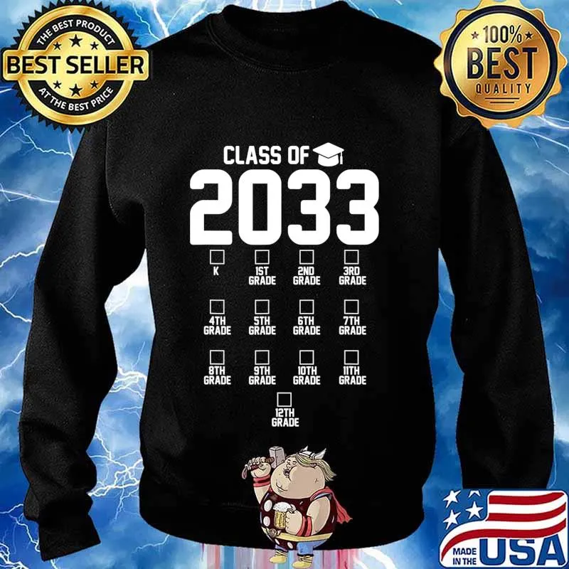 Class of 2033 Grow With Me, With Space For Checkmarks T-Shirt Sweater