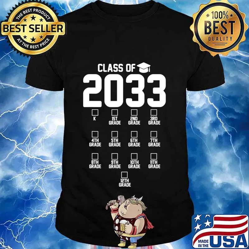Class of 2033 Grow With Me, With Space For Checkmarks T-Shirt