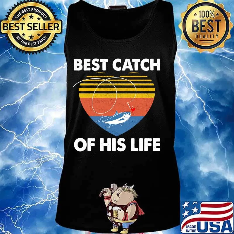 Couple Fishing Best catch of this life vintage retro s Tank top