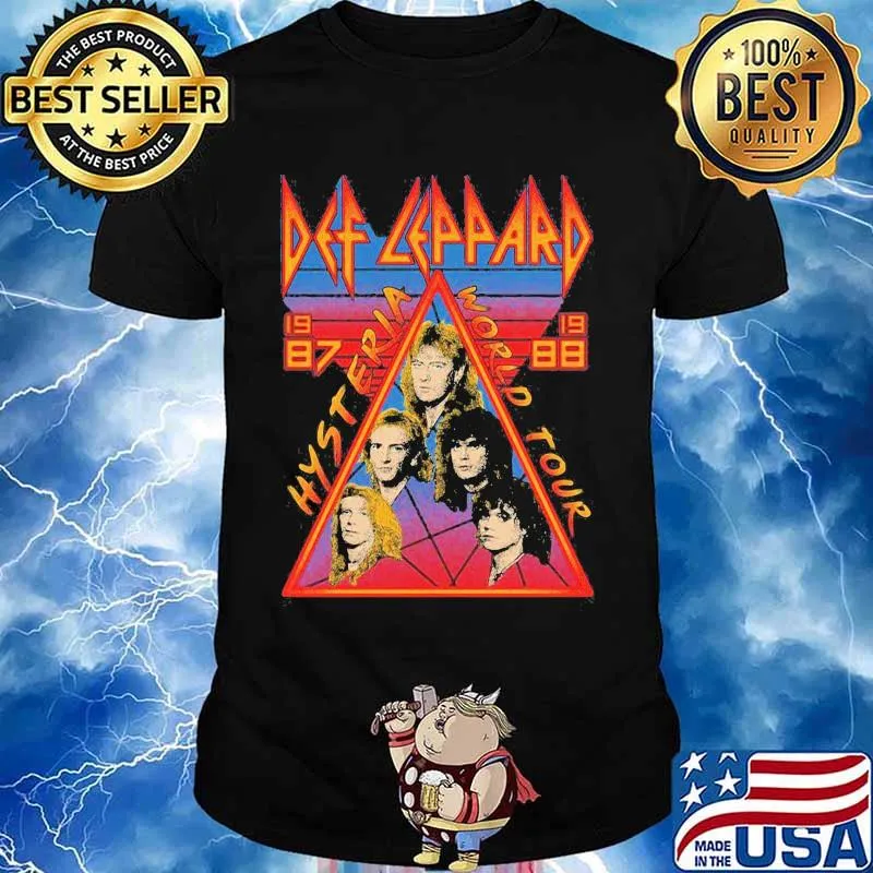 Def leppard hysteria world tour 1987 shirt