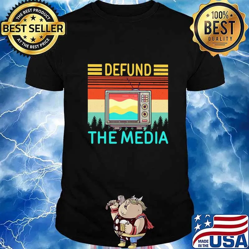 Defund The Media Vintage Retro Shirt