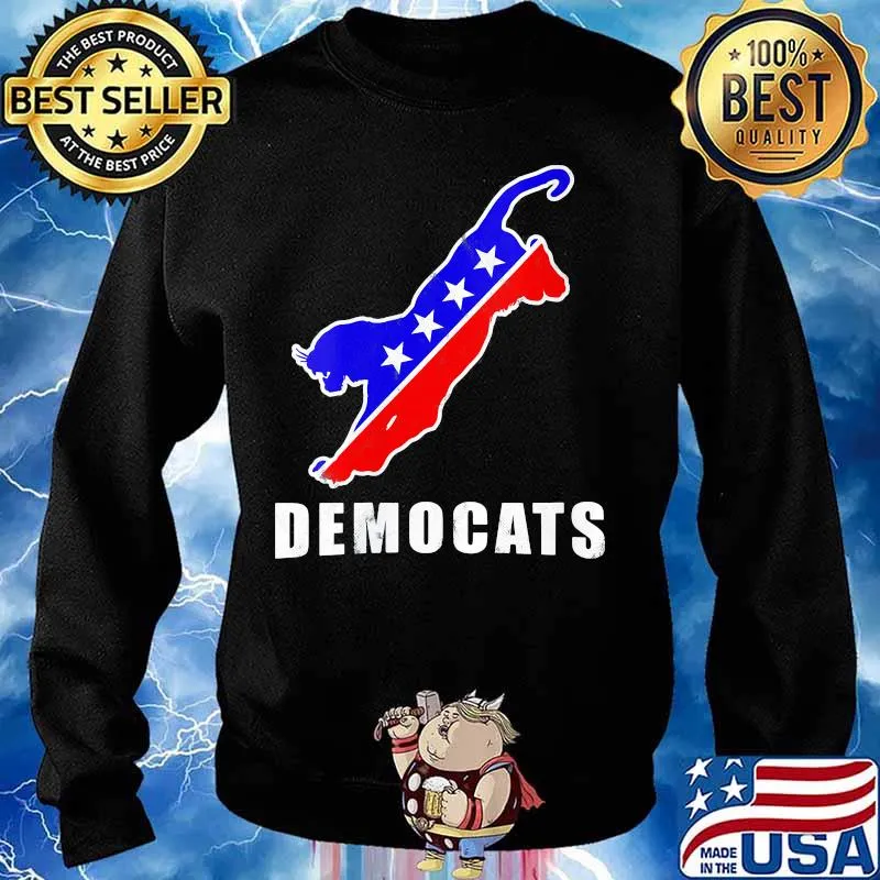 Democats American Flag Cat Shirt Sweater