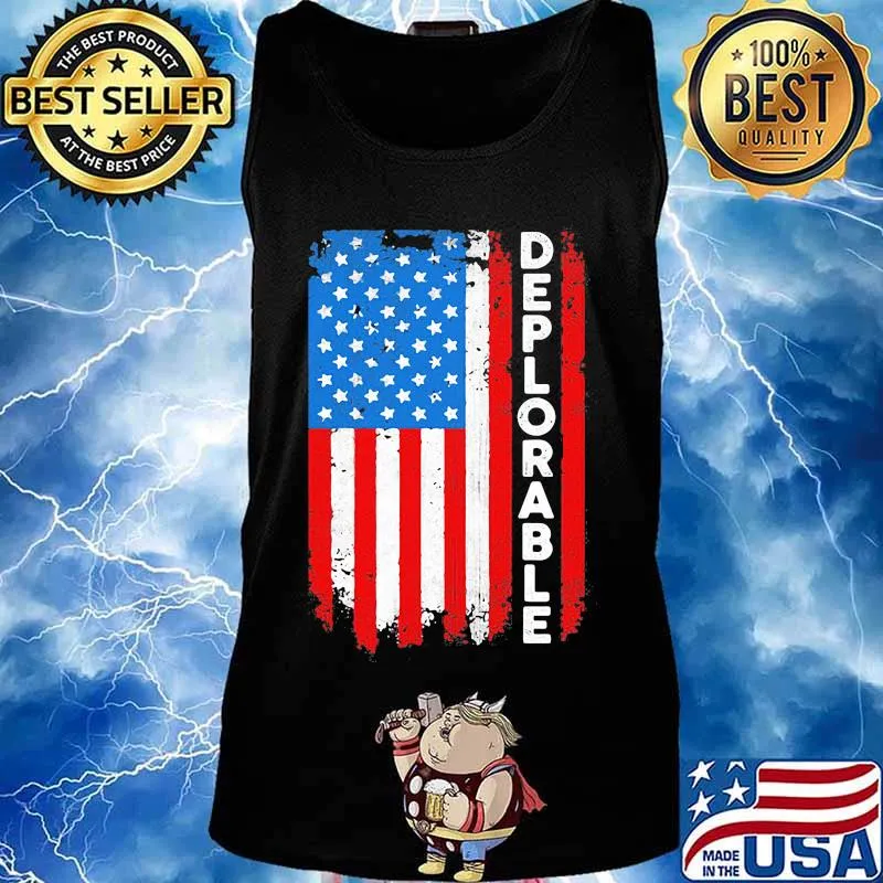Deplorable american flag independence day s Tank top