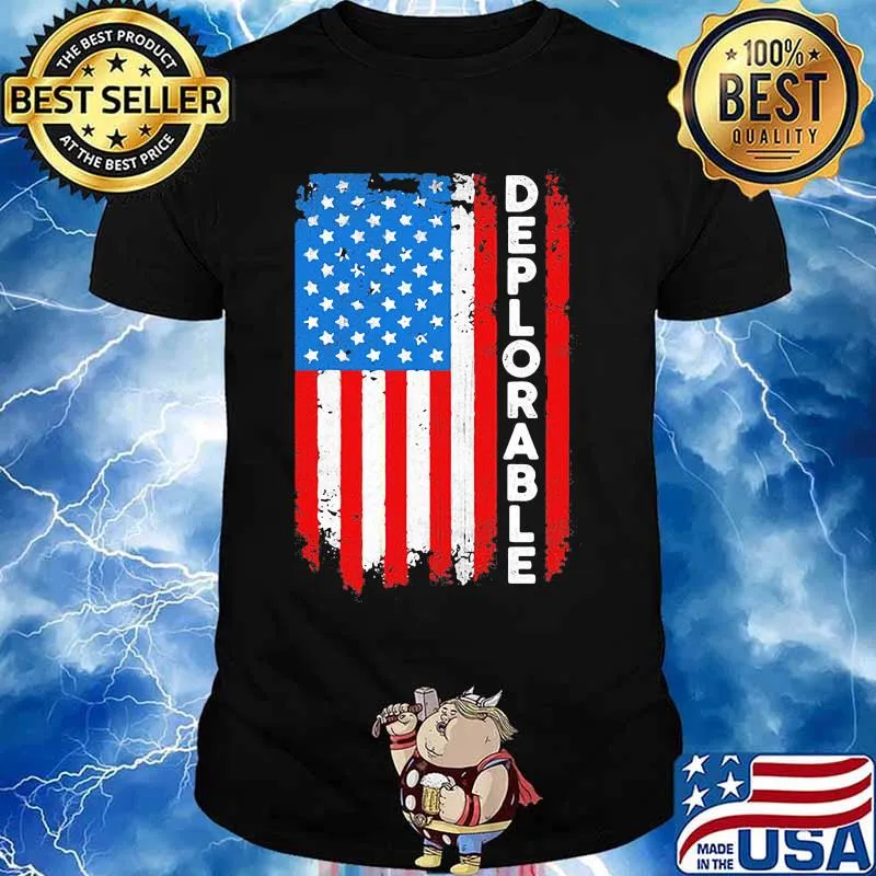 Deplorable american flag independence day shirt