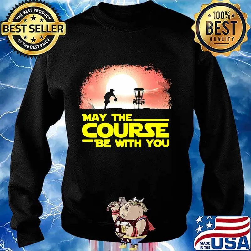 Disc golf may the course be with you sunset s Sweater