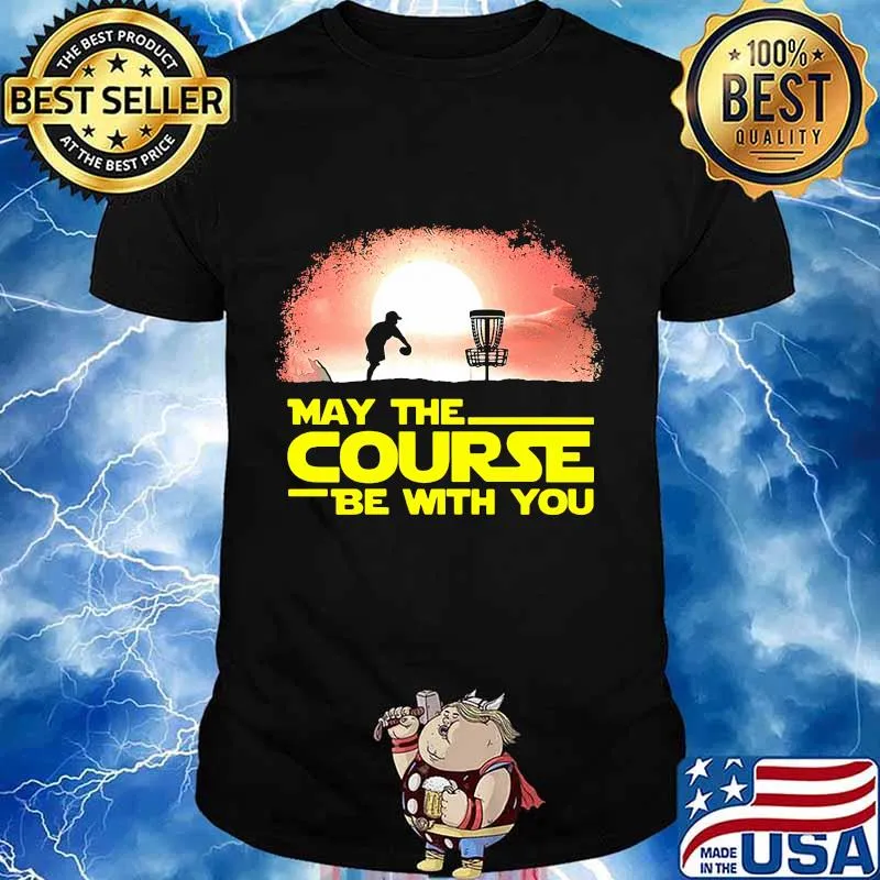 Disc golf may the course be with you sunset shirt