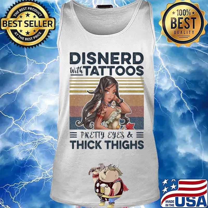 Disnerd with tattoos pretty eyes and thick thighs vintage retro s Tank top