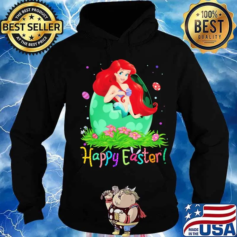 Disney ariel princess happy easter flower s Hoodie
