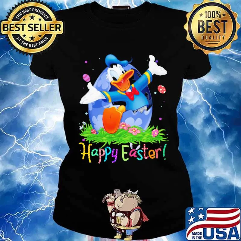 Disney donald duck happy easter flower s Ladies tee