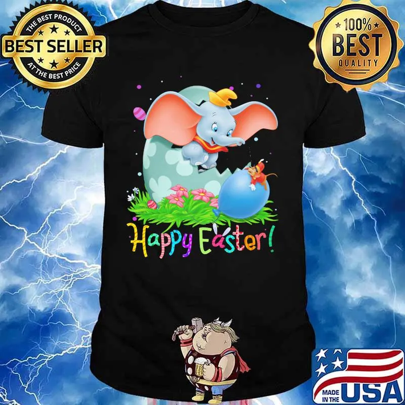 Disney dumbo elephant happy easter flower shirt