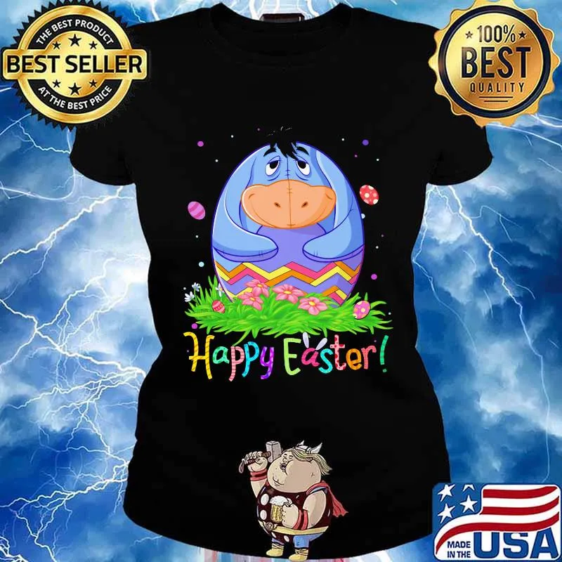 Disney eeyore donkey happy easter flower s Ladies tee