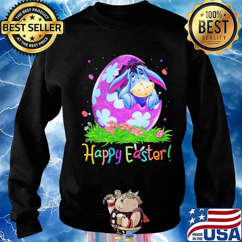 Disney eeyore donkey happy easter flowers s Sweater