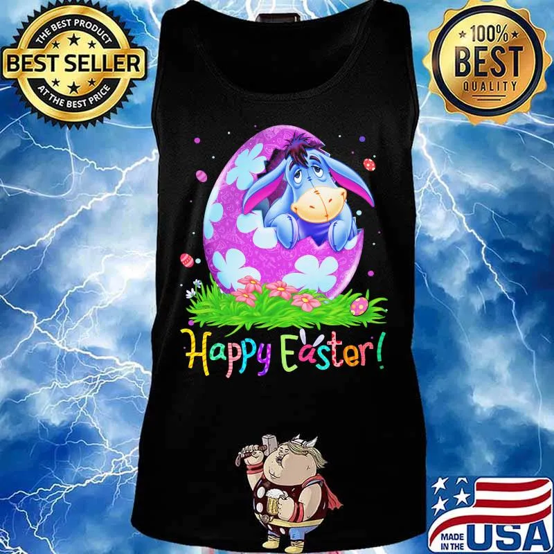 Disney eeyore donkey happy easter flowers s Tank top