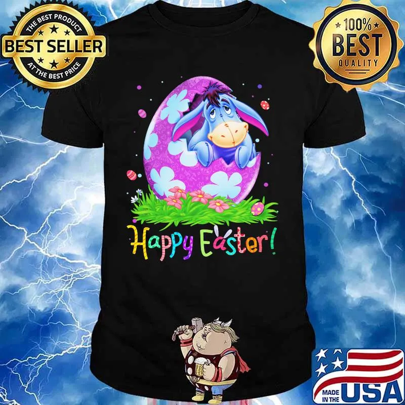 Disney eeyore donkey happy easter flowers shirt