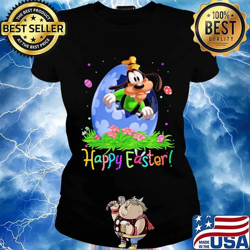 Disney goofy happy easter flower s Ladies tee