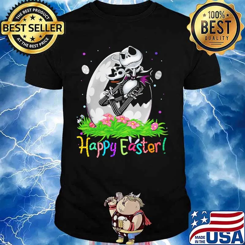 Disney jack skellington happy easter flower shirt