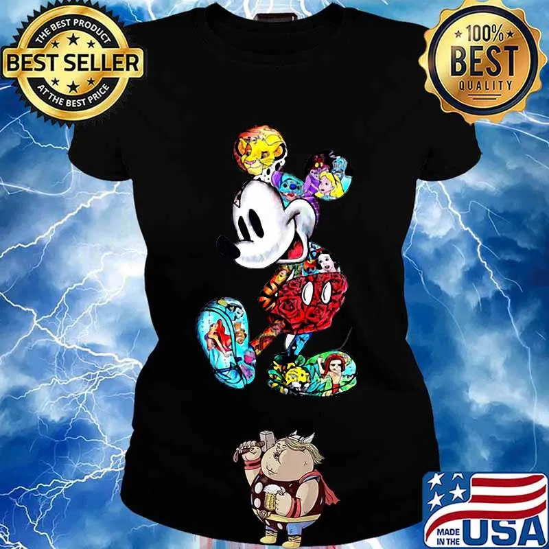Disney mickey mouse art s Ladies tee