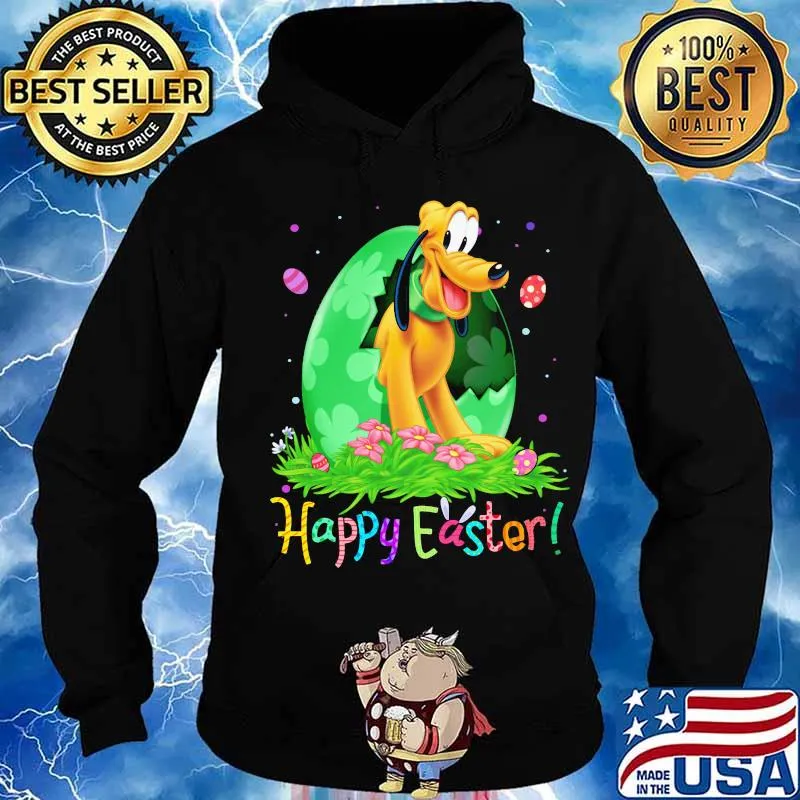 Disney pluto happy easter flower s Hoodie