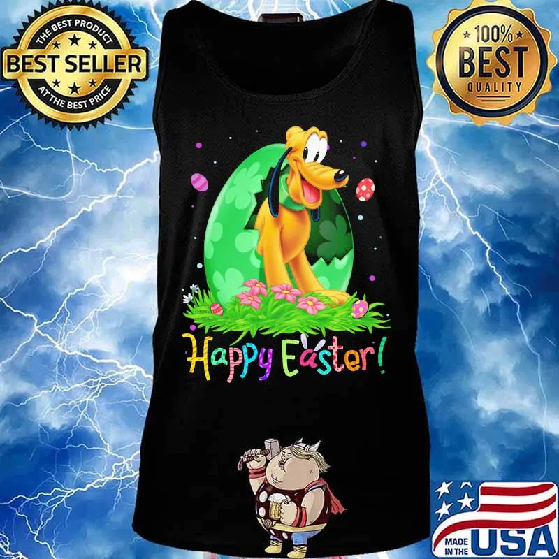 Disney pluto happy easter flower s Tank top