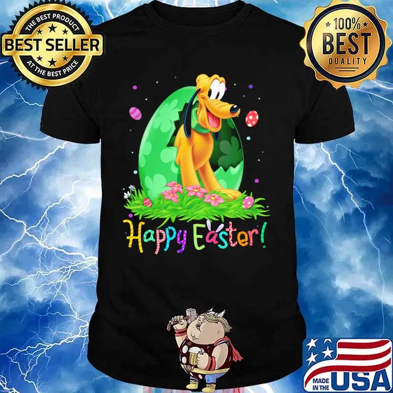 Disney pluto happy easter flower shirt