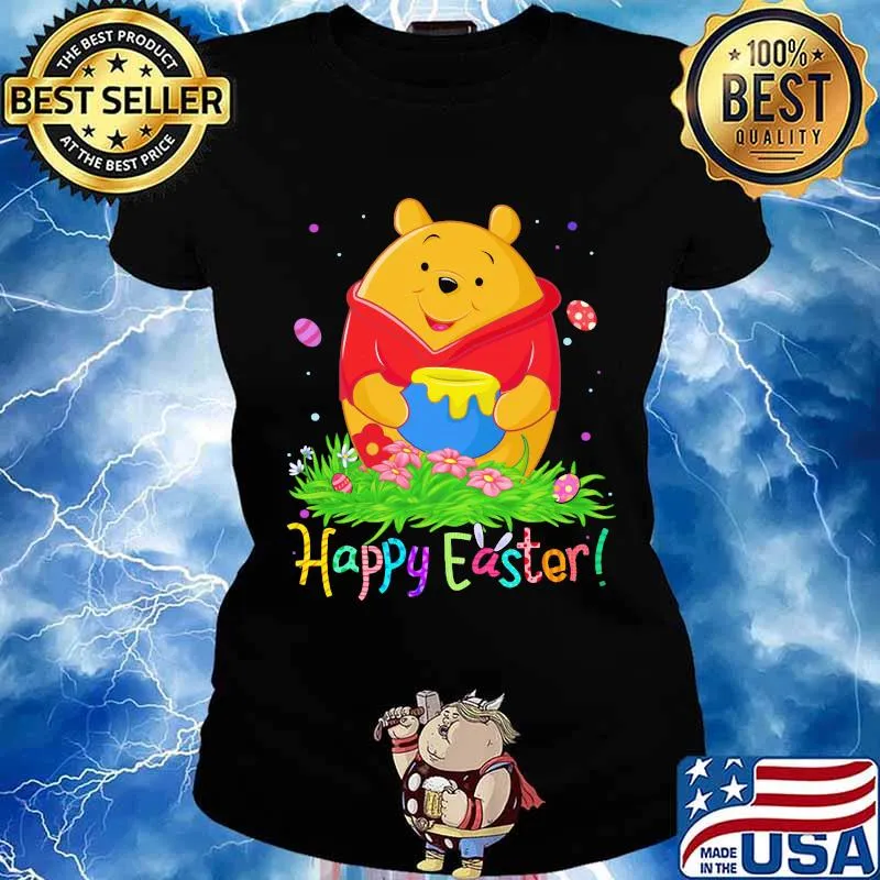 Disney pooh happy easter flower s Ladies tee