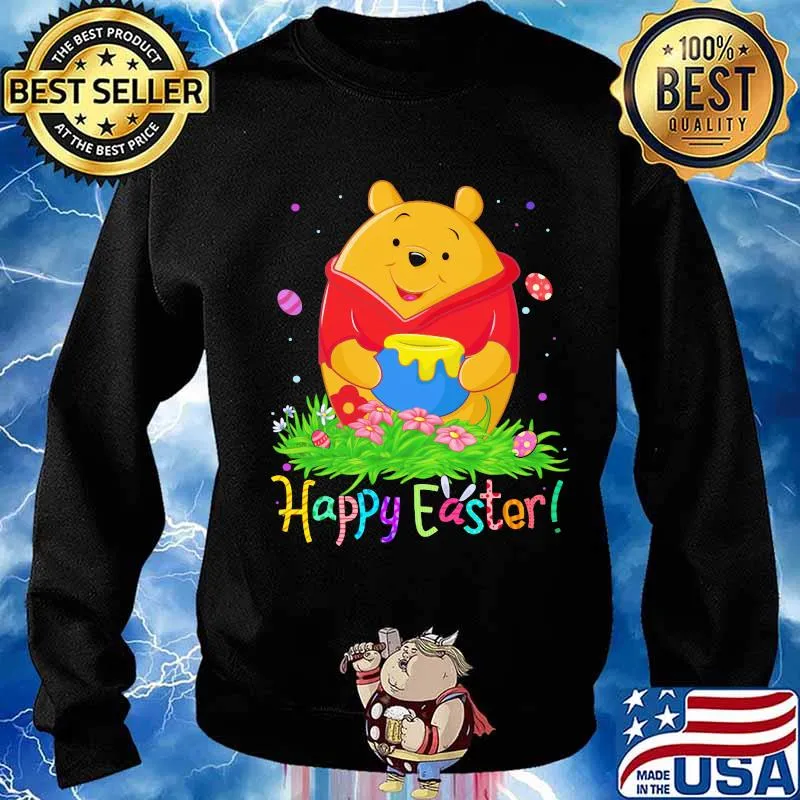 Disney pooh happy easter flower s Sweater