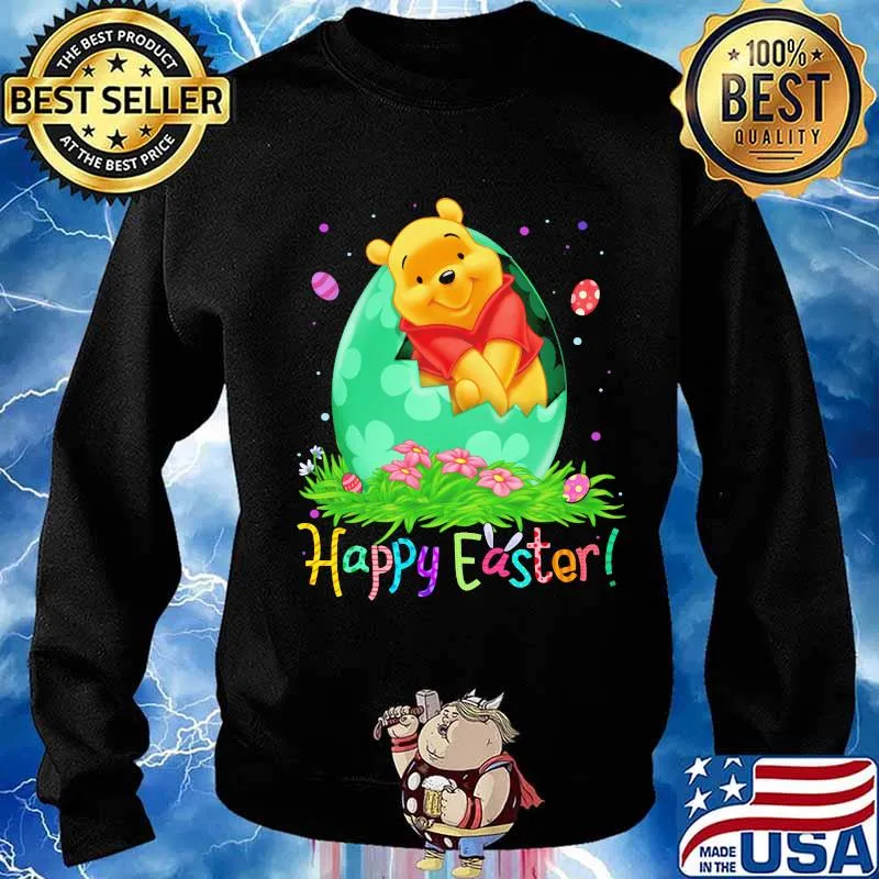 Disney pooh happy easter flowers s Sweater