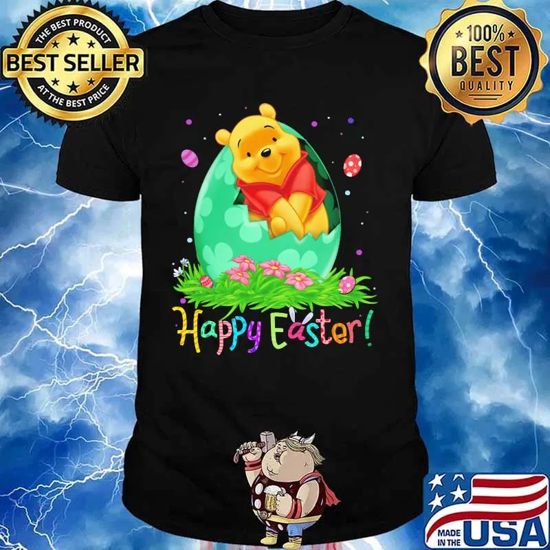Disney pooh happy easter flowers shirt