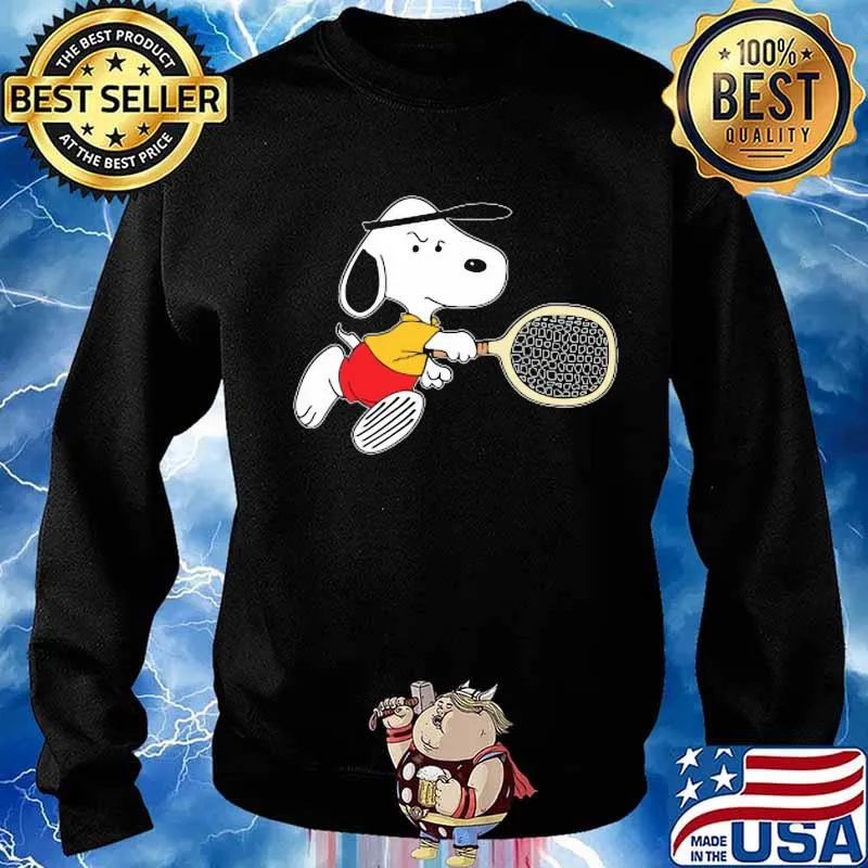 Disney snoopy playing badminton s Sweater