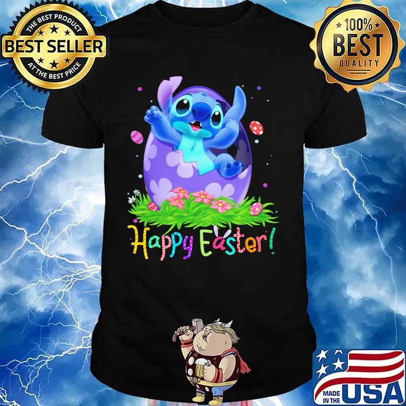 Disney stitch happy easter flower shirt
