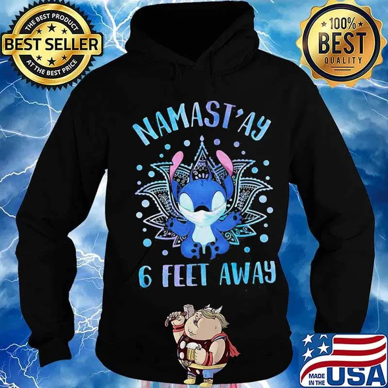Disney stitch mask namastay 6 feet away s Hoodie