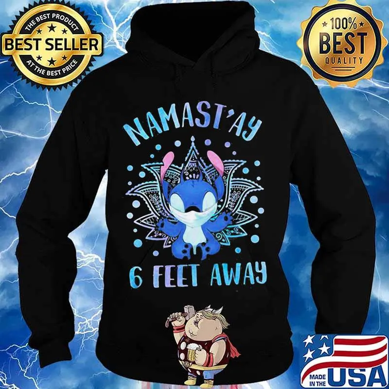 Disney stitch mask namastay 6 feet away s Hoodie