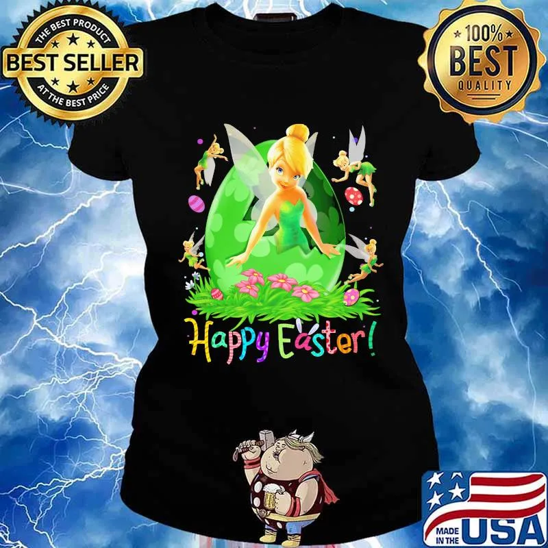 Disney tinkerbell happy easter flower s Ladies tee