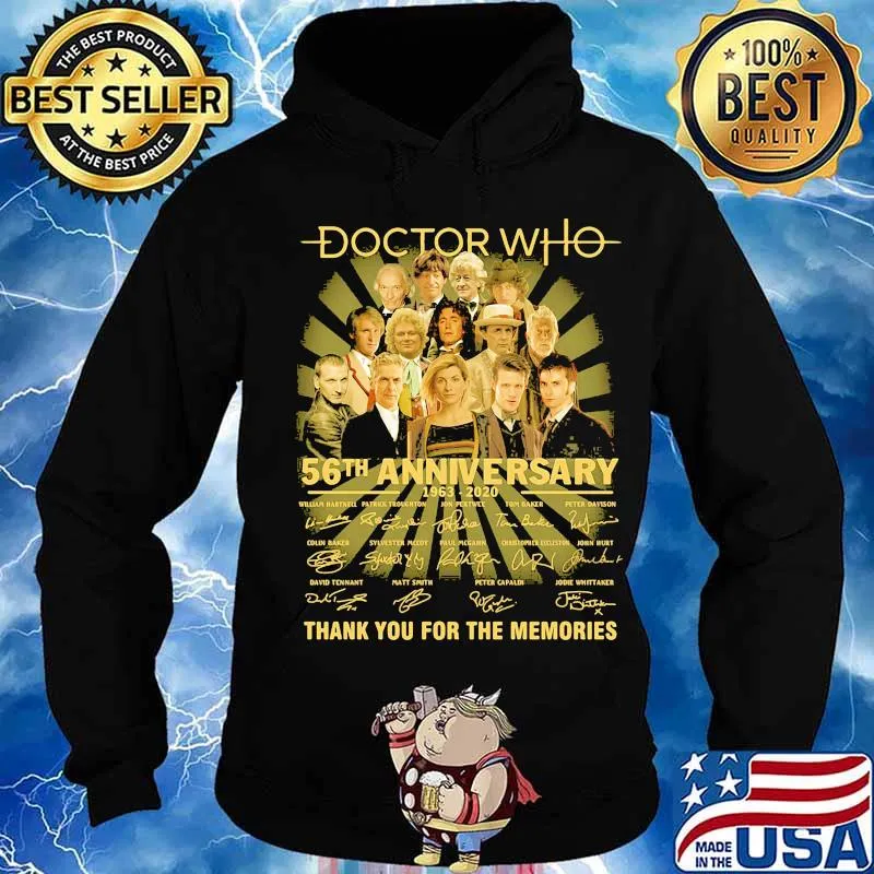 Doctor who 56th anniversary 1963 2020 thank you for the memories signatures s Hoodie