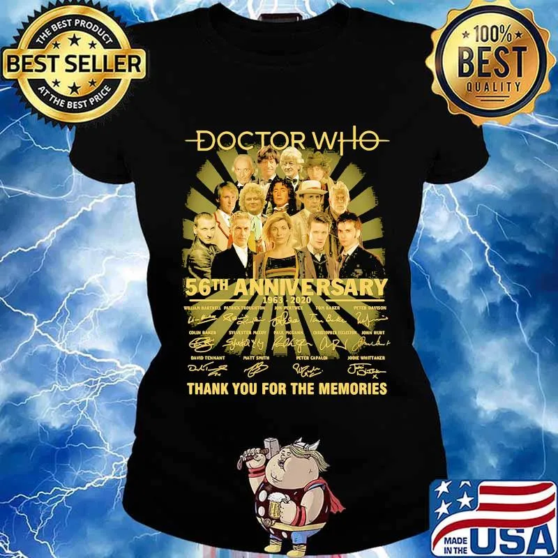 Doctor who 56th anniversary 1963 2020 thank you for the memories signatures s Ladies tee