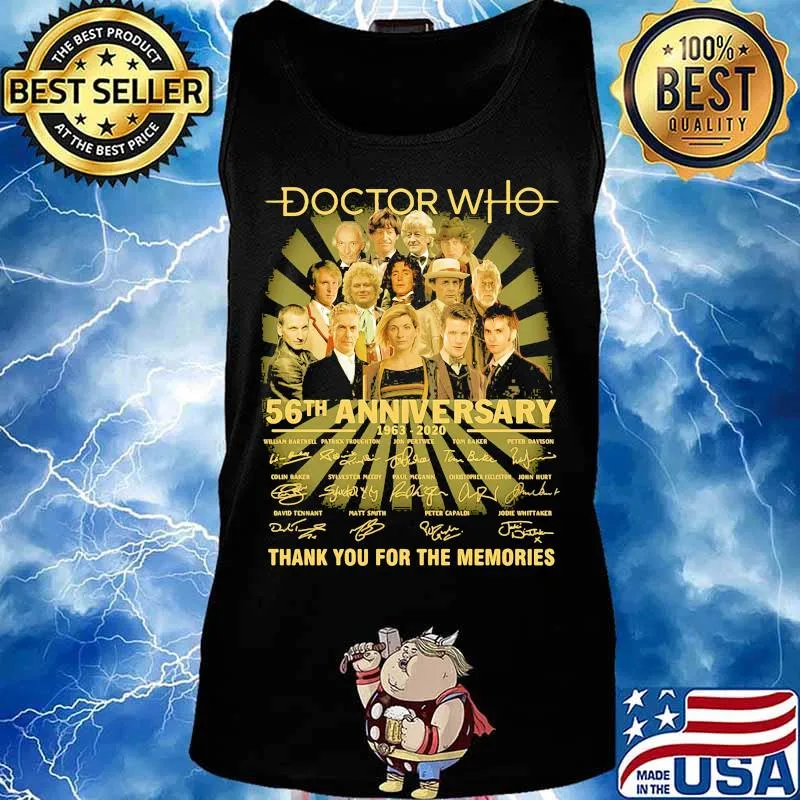 Doctor who 56th anniversary 1963 2020 thank you for the memories signatures s Tank top