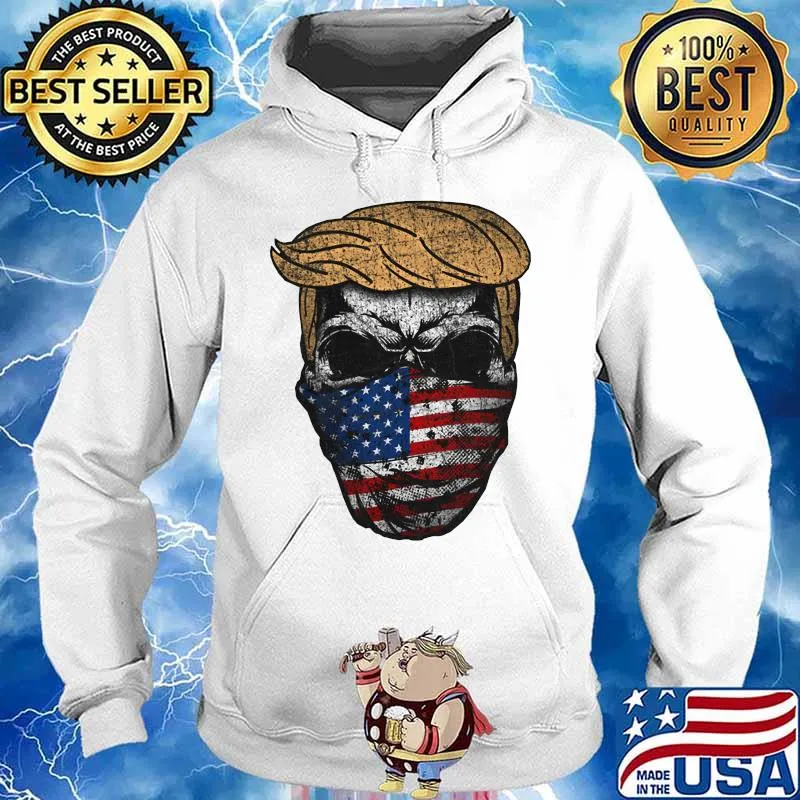 Donald trump skull mask american flag independence day s Hoodie