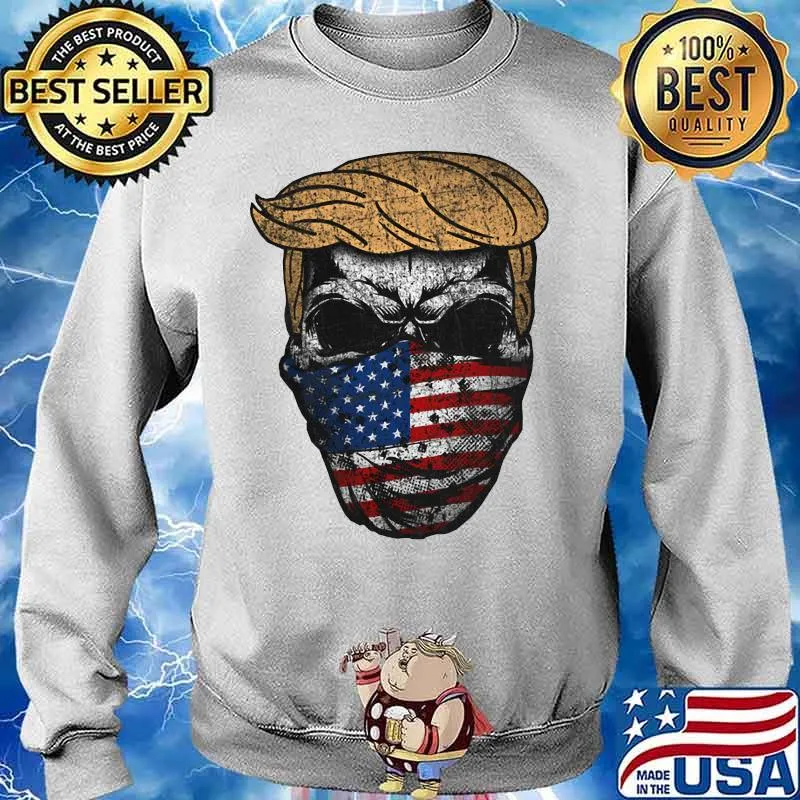 Donald trump skull mask american flag independence day s Sweater