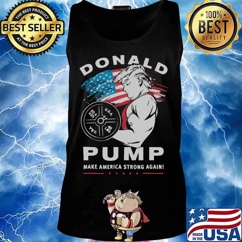 Donald trump weightlifting pump make american string again s Tank top