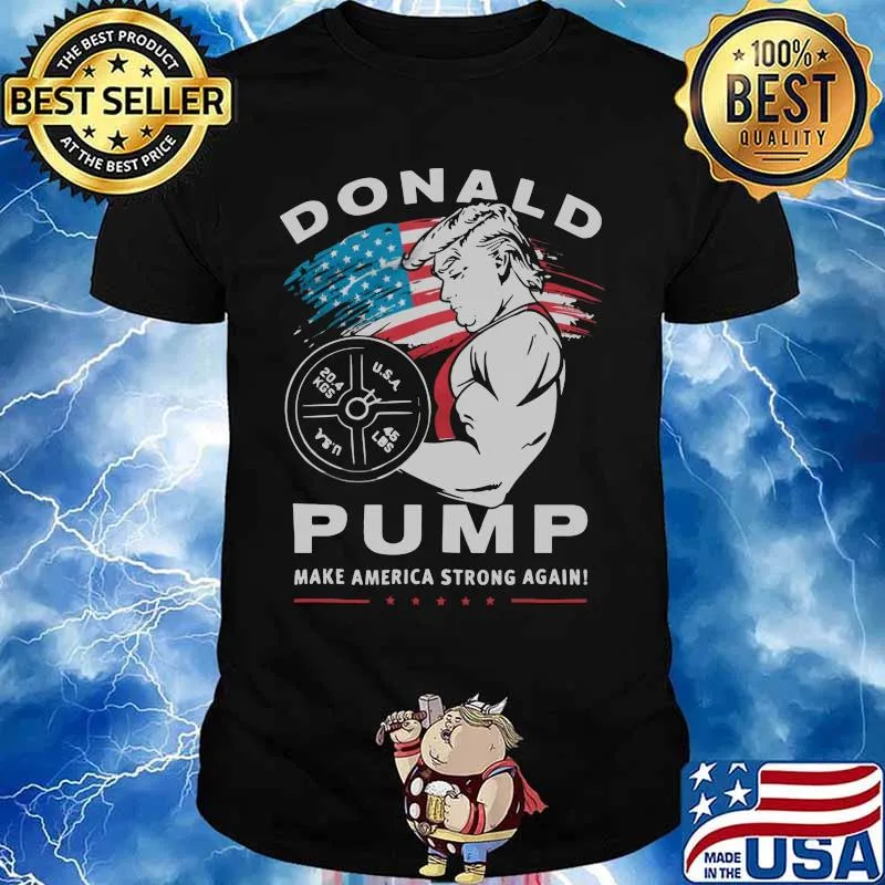 Donald trump weightlifting pump make american string again shirt
