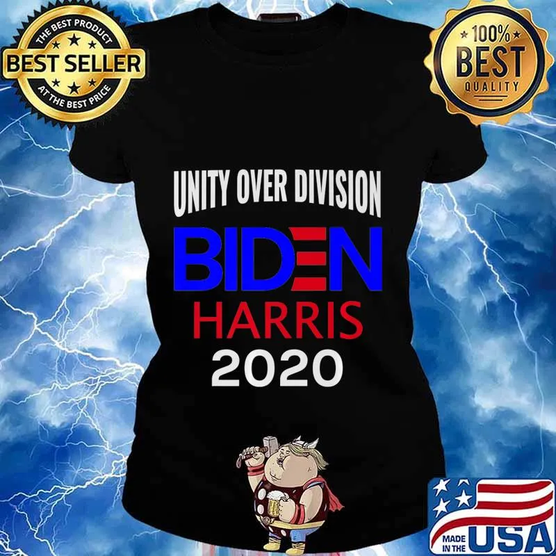 Elect Joe Biden Kamala Harris 2020 Unity Over Division Premium T-Shirt Ladies tee