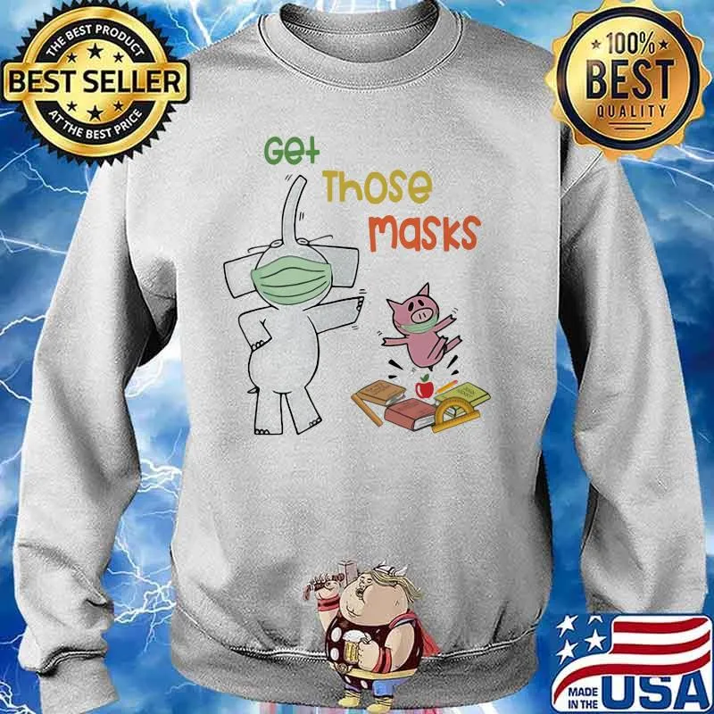 Elephant and piggie get those masks s Sweater