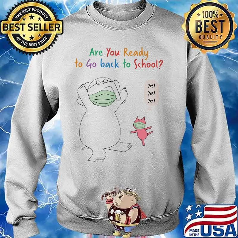 Elephant and piggie mask are you ready to go back to school yes s Sweater